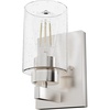 image:imageHunter  Hartland 1light Noble Bronze Small Sconce Light Dimmable Transitional Style for Bedrooms Kitchens Foyers Bathrooms  13073Brushed Nickel