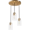 image:imageHunter  Hartland 3light Alturas Gold Small Cluster Light Dimmable Transitional Style Round Shaped for Bedrooms Kitchens Dining Living Rooms  13063Alturas Gold