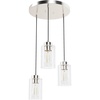 image:imageHunter  Hartland 3light Alturas Gold Small Cluster Light Dimmable Transitional Style Round Shaped for Bedrooms Kitchens Dining Living Rooms  13063Brushed Nickel