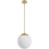 image:imageHunter  Hepburn 1Light Brushed Nickel Medium Size Pendant Light Dimmable Mid Century Modern Style Globe Shaped for Bedrooms Kitchens Dining Living Rooms  19848Modern Brass