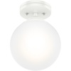 image:imageHunter  Hepburn 1Light Matte White Small Flush Mount Light Dimmable Modern Style Globe Shaped for Bedrooms Kitchens Foyers Bathrooms  19021Matte White Finish
