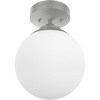 image:imageHunter  Hepburn 1light Brushed Nickel Small Flush Mount Light Dimmable Modern Style Globe Shaped for Bedrooms Kitchens Foyers Bathrooms  19170