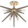 image:imageHunter  Jupiter Star 8light Brushed Nickel Extra Large Flush Mount Light Dimmable Mid Century Modern Style Sputnik Shaped for Bedrooms Kitchens Dining Living Rooms  19348Alturas Gold