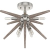 image:imageHunter  Jupiter Star 8light Brushed Nickel Extra Large Flush Mount Light Dimmable Mid Century Modern Style Sputnik Shaped for Bedrooms Kitchens Dining Living Rooms  19348Brushed Nickel