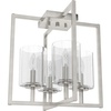 image:imageHunter  Kerrison 4light Brushed Nickel Large Flush Mount Light Dimmable Modern Style Square Shaped for Bedrooms Kitchens Dining Living Rooms  19547Brushed Nickel