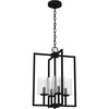 image:imageHunter  Kerrison 4light Natural Black Iron Medium Size Pendant Light Dimmable Rectangle Shaped for Bedrooms Kitchens Dining Living Rooms  19538