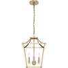 image:imageHunter  Laurel Ridge 4Light Alturas Gold Medium Size Pendant Light Dimmable Formal Style Lantern Shaped for Bedrooms Kitchens Dining Living Rooms  19066