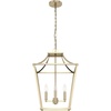 image:imageHunter  Laurel Ridge 4Light Alturas Gold Medium Size Pendant Light Dimmable Formal Style Lantern Shaped for Bedrooms Kitchens Dining Living Rooms  19069