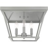 image:imageHunter  Laurel Ridge 4light Alturas Gold Large Flush Mount Light Dimmable Formal Style Square Shaped for Bedrooms Kitchens Foyers Bathrooms  19075Brushed Nickel