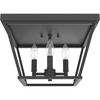 image:imageHunter  Laurel Ridge 4light Alturas Gold Large Flush Mount Light Dimmable Formal Style Square Shaped for Bedrooms Kitchens Foyers Bathrooms  19075Natural Iron