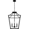 image:imageHunter  Laurel Ridge 4light Natural Black Iron Medium Size Pendant Light Dimmable Formal Style Lantern Shaped for Bedrooms Kitchens Dining Living Rooms  19704