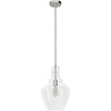 image:imageHunter  Maple Park 1light Brushed Nickel Medium Size Pendant Light Dimmable Casual Style Bell Shaped for Bedrooms Kitchens Dining Living Rooms  19567
