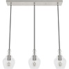image:imageHunter  Maple Park 3light Brushed Nickel Large Cluster Light Dimmable Casual Style Linear Shaped for Bedrooms Kitchens Dining Living Rooms  19901