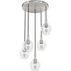 image:imageHunter  Maple Park 5Light Brushed Nickel Medium Size Cluster Light Dimmable Casual Style Round Shaped for Bedrooms Kitchens Dining Living Rooms  19899