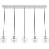 image:imageHunter  Maple Park 5light Brushed Nickel Extra Large Cluster Light Dimmable Casual Style Linear Shaped for Bedrooms Kitchens Dining Living Rooms  19994