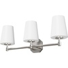 image:imageHunter  Nolita 3Light Brushed Nickel Medium Size Vanity Light Dimmable Modern Style for Bedrooms Kitchens Foyers Bathrooms  19881