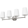 image:imageHunter  Nolita 4light Brushed Nickel Medium Size Vanity Light Dimmable Modern Style for Bedrooms Kitchens Foyers Bathrooms  19883
