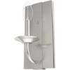 image:imageHunter  Perch Point 1Light Brushed Nickel Small Sconce Light Dimmable Casual Style for Bedrooms Kitchens Foyers Bathrooms  19421