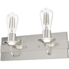image:imageHunter  Perch Point 2Light Brushed Nickel Casual Style Dimmable Small Vanity Light for Bedrooms Kitchens Foyers Bathrooms  19431