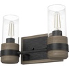 image:imageHunter  River Mill 2Light Rustic Iron Rustic Style Dimmable Small Vanity Light for Bedrooms Kitchens Foyers Bathrooms  19464