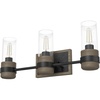 image:imageHunter  River Mill 3light Rustic Iron Medium Size Vanity Light Dimmable Rustic Style for Bedrooms Kitchens Foyers Bathrooms  19466
