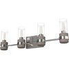 image:imageHunter  River Mill 4light Brushed Nickel Medium Size Vanity Light Dimmable Rustic Style for Bedrooms Kitchens Foyers Bathrooms  19469