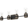 image:imageHunter  River Mill 4light Rustic Iron Medium Size Vanity Light Dimmable Rustic Style for Bedrooms Kitchens Foyers Bathrooms  19468
