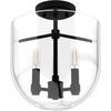 image:imageHunter  Sacha 3Light Natural Black Iron Modern Style Dimmable Medium Size Flush Mount Light for Bedrooms Kitchens Dining Living Rooms  19322Natural Iron