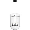 image:imageHunter  Sacha 4Light Natural Black Iron Medium Size Pendant Light Dimmable Modern Style Urn Shaped for Bedrooms Kitchens Dining Living Rooms  19320