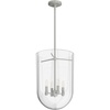 image:imageHunter  Sacha 4light Brushed Nickel Medium Size Pendant Light Dimmable Modern Style Urn Shaped for Bedrooms Kitchens Dining Living Rooms  19319