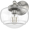 image:imageHunter  Saddle Creek 1light Brushed Nickel Medium Size Sconce Light Dimmable Schoolhouse Style for Bedrooms Kitchens Foyers Bathrooms  19140