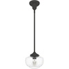 image:imageHunter  Saddle Creek 1light Noble Bronze Small Pendant Light Dimmable Schoolhouse Style Schoolhouse Shaped for Bedrooms Kitchens Dining Living Rooms  19046