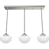 image:imageHunter  Saddle Creek 3light Brushed Nickel Large Cluster Light Dimmable Schoolhouse Style Linear Shaped for Bedrooms Kitchens Dining Living Rooms  19496Brushed Nickel
