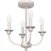 image:imageHunter  Southcrest 4Light Distressed White Medium Size Flush Mount Light Dimmable Candle Shaped for Bedrooms Kitchens Dining Living Rooms  19643