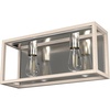 image:imageHunter  Squire Manor 2light Brushed Nickel Medium Size Vanity Light Dimmable Modern Style for Bedrooms Kitchens Foyers Bathrooms  19672