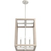 image:imageHunter  Squire Manor 4Light Brushed Nickel Medium Size Pendant Light Dimmable Modern Style Rectangle Shaped for Bedrooms Kitchens Dining Living Rooms  19087