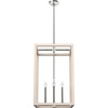 image:imageHunter  Squire Manor 4light Brushed Nickel Medium Size Pendant Light Dimmable Modern Style Rectangle Shaped for Bedrooms Kitchens Dining Living Rooms  19695