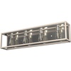 image:imageHunter  Squire Manor 4light Brushed Nickel Medium Size Vanity Light Dimmable Modern Style for Bedrooms Kitchens Foyers Bathrooms  19676