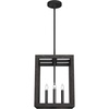 image:imageHunter  Squire Manor 4light Matte Black Medium Size Pendant Light Dimmable Modern Style Rectangle Shaped for Bedrooms Kitchens Dining Living Rooms  19084