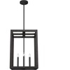 image:imageHunter  Squire Manor 4light Matte Black Medium Size Pendant Light Dimmable Modern Style Rectangle Shaped for Bedrooms Kitchens Dining Living Rooms  19086