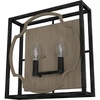 image:imageHunter  Stone Creek 2Light French Oak Rustic Style Dimmable Medium Size Sconce Light for Bedrooms Kitchens Foyers Bathrooms  19227