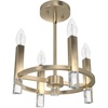 image:imageHunter  Sunjai 4Light Alturas Gold Formal Style Dimmable Medium Size Flush Mount Light for Bedrooms Kitchens Foyers Bathrooms  19525