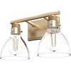image:imageHunter  Van Nuys 2Light Alturas Gold Transitional Style Dimmable Small Vanity Light for Bedrooms Kitchens Foyers Bathrooms  48034
