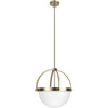 image:imageHunter  Wedgefield 3Light Alturas Gold Medium Size Pendant Light Dimmable Formal Style Sphere Shaped for Bedrooms Kitchens Dining Living Rooms  19236