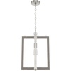 image:imageHunter  Woodburn 1light Brushed Nickel Medium Size Pendant Light Dimmable Modern Style Rectangle Shaped for Bedrooms Kitchens Dining Living Rooms  19813Brushed Nickel