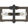 image:imageHunter  Woodburn 4Light Noble Bronze Modern Style Dimmable Large Flush Mount Light for Bedrooms Kitchens Dining Living Rooms  19818