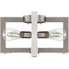 image:imageHunter  Woodburn 4light Brushed Nickel Large Flush Mount Light Dimmable Modern Style Square Shaped for Bedrooms Kitchens Dining Living Rooms  19817