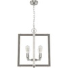 image:imageHunter  Woodburn 4light Brushed Nickel Medium Size Pendant Light Dimmable Modern Style Rectangle Shaped for Bedrooms Kitchens Dining Living Rooms  19805