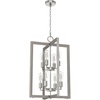 image:imageHunter  Woodburn 8light Brushed Nickel Medium Size Pendant Light Dimmable Modern Style Rectangle Shaped for Bedrooms Kitchens Dining Living Rooms  19857
