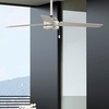 image:imageHunter 52 Cassius IndoorOutdoor Ceiling Fan Pull Chain Matte Nickel  Covered porches and living rooms get reversible blades a nolight design and streamlined industrial style with easy setup